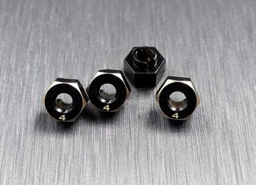 SAMIX BRASS 3MM HEX ADAPTER 4 PCS FOR AXIAL SCX24